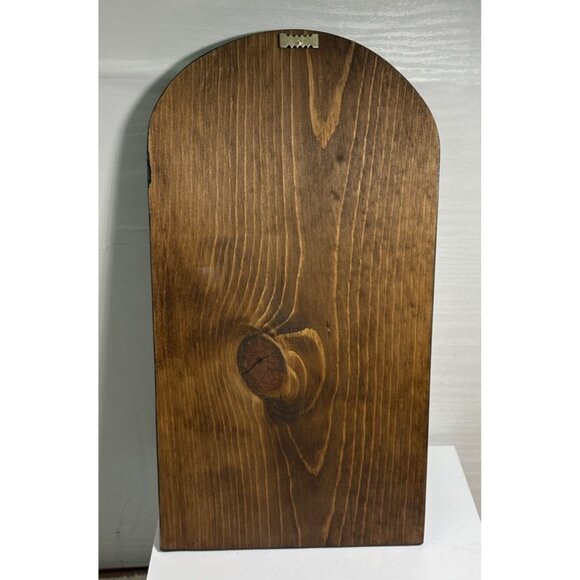 Wooden Wall Mounted Notepad Organizer Floral Design Pen Key Holder 12.5 x 7" - Picture 5 of 8